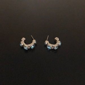 Betsy Johnson Blue Hoop Earrings